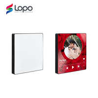 Aimants de réfrigérateur promotionnels personnalisables par sublimation, vierges, en plastique, enregistrables, avec boîte à musique, pour le bricolage