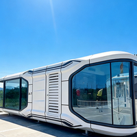Capsule spatiale préfabriquée en conteneur, design moderne, détachable, intelligent et mobile, hôtel personnalisé, capsule spatiale anti-humidité