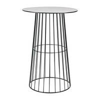 Tavolo da Bar rotondo in stile nordico con Base in filo metallico, ristorante, Bar, caffetteria, caffetteria, tavolo da Bar per eventi di nozze