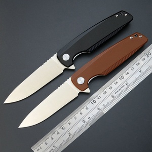 Cuchillo Plegable OEM 2025 Personalizado con Mango G10, Cuchillo de Bolsillo de Acero D2 para Supervivencia, Camping, Caza y Actividades al Aire Libre - Product Image 1