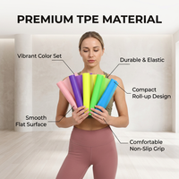 Bandas Elásticas Antideslizantes de TPE de Alta Resistencia, 1500 mm de Ancho, para Fisioterapia, Entrenamiento de Flexibilidad, Ecológicas y Amigables con la Piel