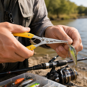 Pince à leurres <span class=keywords><strong>de</strong></span> pêche longue portée, coupe-<span class=keywords><strong>ligne</strong></span>, décrocheur d'hameçons, ouvre-anneaux fendus, Alicates Pesca, pour eau salée et eau douce, équipement <span class=keywords><strong>de</strong></span> kayak - Product Image 4