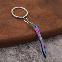 Porte-clés Colplay Anime en alliage de zinc, couteau Karambit léger, accessoire de mode animée, cadeaux pour enfants, vente en gros