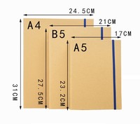 Correas de Papel Kraft con impresión de fábrica China, carpeta de archivos de oficina, A4 / A5/B5, Flipchart