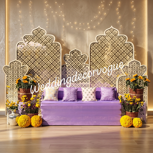 Golden Wedding <b>Frame</b> Iron Arch <b>Backdrop</b> Stand for Wedding Event Party Decoration Hotel Banquet Stage Decoration - Product Image 2