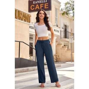 Conjuntos de dos piezas informales de verano 2025 para mujer, trajes de lino holgados con pantalones cortos por encima de la rodilla, MOQ 2 uds. - Product Image 2