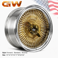 Jantes en fil d'acier GW 15x7 15x8 15x10 pouces 5x120.65 5x127 5x114.3 style Lowrider 100 rayons pour Chevy Impala Cadillac Fleetwood