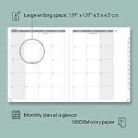 Agenda/Diario Personalizada con Espiral, A5, 100% Ecológica, con Logotipo en Dorado, Impresión CMYK, 80 Hojas, para Estudiantes