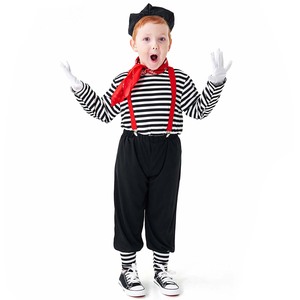 Costume da Clown Silenzioso per Bambini Bianco e Nero Imitatore Francese CARR-036 - Product Image 1