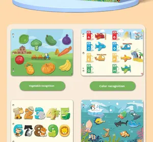 Livres sensoriels éducatifs de haute qualité pour enfants d'âge préscolaire, livres d'images pour jeux éducatifs, papier métallique collant résistant à l'arrachage - Product Image 2