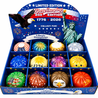 Boîte mystère de jouets anti-stress TG Brand USA Independence Day Dumpling Squishy Toy, scintillants et imperméables, pour la fête du 4 juillet