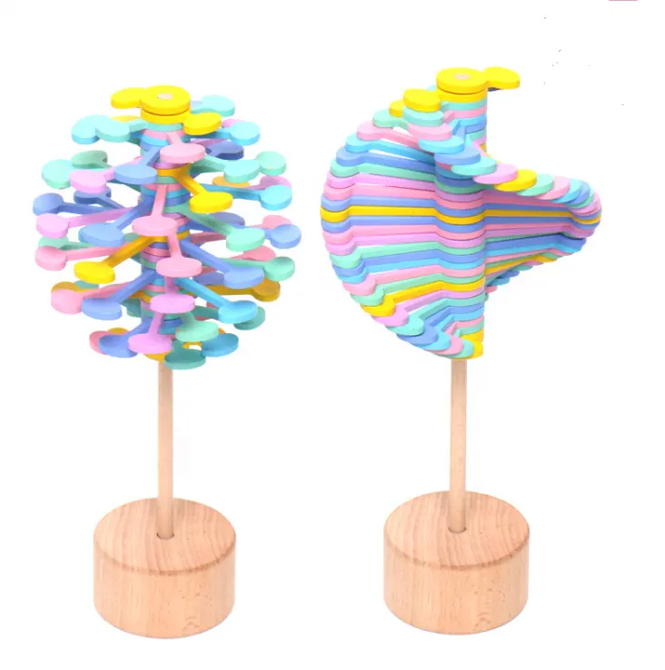 CE zertifiziert nach Weihnachten geschenke holz spielzeug Ro-Lollipop Spin Swivel Lollipopter Helicone Candy Tanz Spielzeug