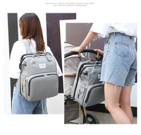 Mochila de Maternidad Multifuncional Grande, Cuna para Bebé, Estilo Vintage, Bolsa de Pañales, USB, Térmica, Moderna, Mochila de Viaje