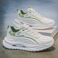 Chaussures pour hommes respirantes en maille à lacets, tendance printemps, dessus en PU, chaussures de sport, chaussures de marche, semelle souple absorbant les chocs, légères