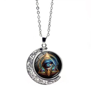 [Gorgeousxx] Collares con Colgante de Luna Giratoria con <span class=keywords><strong>Ojo</strong></span> de Horus al Estilo del Antiguo Egipto <span class=keywords><strong>para</strong></span> Mujer, Joyería - Product Image 4