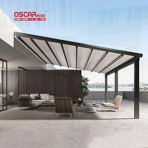 Système de pergola à toit coulissant et rétractable motorisé, auvent pour jardin, patio, cour arrière, utilisation extérieure, auvent rétractable - Product Image 1