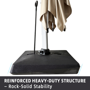 Nhiệm Vụ Nặng Nề HDPE Nước Đầy Ô Cơ Sở 360 Xoay Patio Dù Đứng 120Kg Thương Mại Ngoài Trời Cơ Sở Cho Khách Sạn Công Viên Sử Dụng - Product Image 3