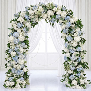 HK-UFA027 <b>Artificial</b> Decorative Flower Arch Backdrop Black Flower Arch Wedding Rose Flower Arch Arrangements Flowers Decorative - Product Image 5