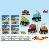 Nouveau Jouet Véhicule de Construction Dinosaure à Inertie 8 CM Camion d'Ingénierie pour Enfants Cadeau d'Anniversaire de Noël Voitures de Construction Assorties