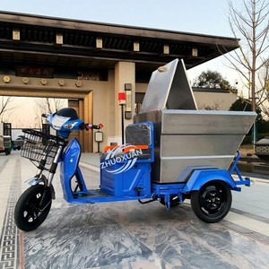 Tricycle électrique de nettoyage à trois roues, 500L, acier inoxydable, rétroviseur de sécurité, charge utile 100-200kg, autonomie 50-70km, certifié CE - Product Image 5