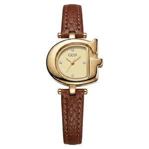 Reloj de Mujer con Esfera Personalizada, Adornado con Diamantes, Correa de Cuero Vintage - Product Image 6