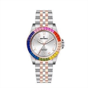 Two Tone 316L Stainless Steel Bracelet Nh35 Case Sapphire Crystal Rear Diamond for Customized Modified Diamond Dive <b>Watch</b> - Product Image 4