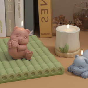 แม่พิมพ์เทียนรูปเรือมังกรสำหรับขายส่ง แม่พิมพ์ซิลิโคนรูปไม้ไผ่ เทียนหอม อโรมาเธอราพี พลาสเตอร์ สบู่ เรซิ่น - Product Image 2