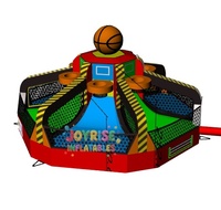Aufblasbares Mehrspieler-Basketball-Herausforderungsspiel Aufblasbares Jahrmarkt-Basketball-Wurfspiel 6-in-1 Aufblasbare Spiele für Veranstaltungen