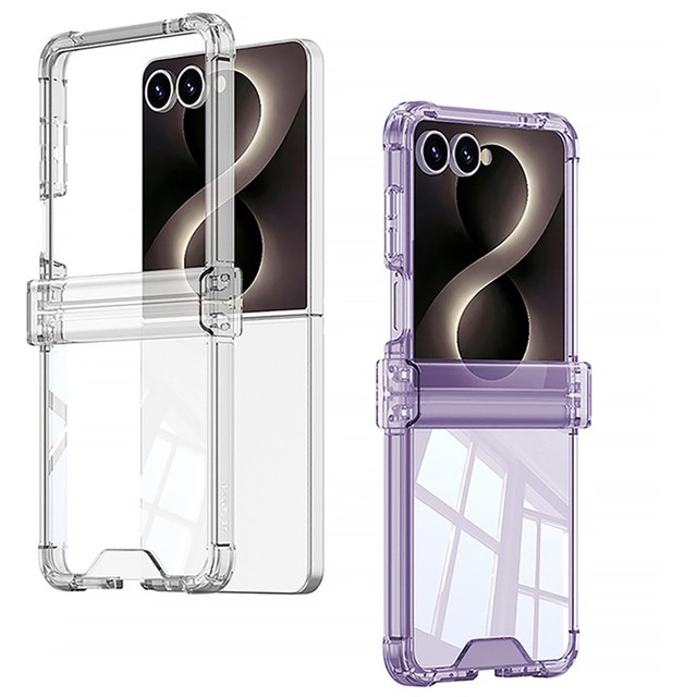 Wholesale High Clarity Clear TPU Fold Protector Transparent Fashion Phone Case for Samsung Z Flip 8 Shockproof Phone Case