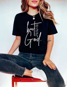 Camiseta OEM ODM But God, Regalos Cristianos para Mujeres, Ropa Cristiana, Camisetas Cristianas para Mujeres, Prendas con Base de Fe - Product Image 6
