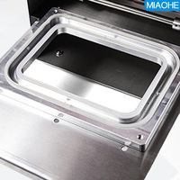 Machine de scellage thermique électrique commerciale à cavité unique pour boîtes alimentaires en papier, scelleuse de barquettes pour emballage de fruits frais/viande à emporter