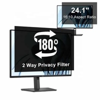 Filtre de confidentialité anti-espion bidirectionnel amovible pour moniteur Dell 24,1 pouces 16:10, protection d'écran anti-reflets bloquant la lumière bleue
