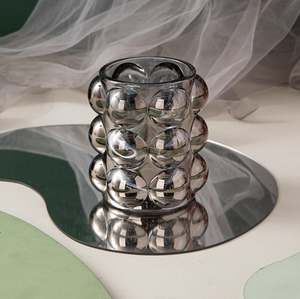 Candelabro <span class=keywords><strong>in</strong></span> <span class=keywords><strong>vetro</strong></span> di nuova concezione, barattolo di candela new wave con logo a colori personalizzabile e supporto per <span class=keywords><strong>candele</strong></span> <span class=keywords><strong>in</strong></span> <span class=keywords><strong>vetro</strong></span> MOQ basso - Product Image 2