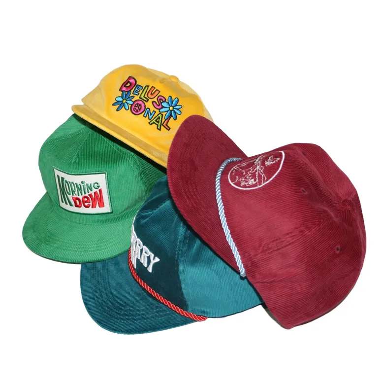 Custom Vintage Retro Corduroy Snapback Hat Wholesale Corduroy Baseball Caps For Men Blank Hats