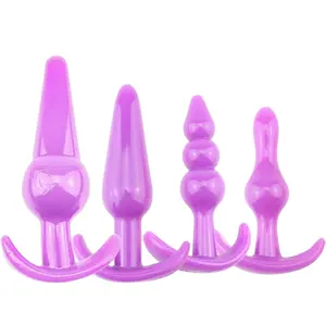 Tpe Anal Plug 4 Piece Set G Spot Prostate Massage Masturbation Butt Plug Pull Beads sex Toys Plugs Anales