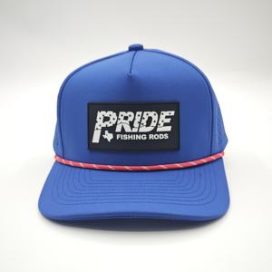 Casquette de baseball sportive ajustable à 5 panneaux en polyester avec logo en patch de caoutchouc Dobby Dot personnalisé en usine, trou découpé au laser - Product Image 2