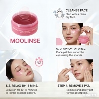 Patchs Gel Contour des Yeux au PDRN, Caféine et Collagène pour Cernes, Poches Sous les Yeux, Raffermissant, Anti-Âge, au Rétinol – Soin Coréen