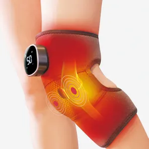 Luxury Knee Heating Massager Rechargeable Vibration Massager With Touchable Detachable Magnetic Controller With 5 Levels Heat