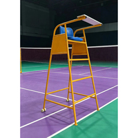 Chaise d'arbitre de badminton haut de gamme pour compétitions, avec structure en acier durable et siège surélevé, pour équipement sportif d'intérieur