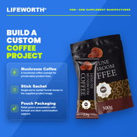 Lifeworthy – café aux herbes Ganoderma Offre Spéciale café noir à l'extrait de champignon de la crinière du Lion café instantané 3 en 1