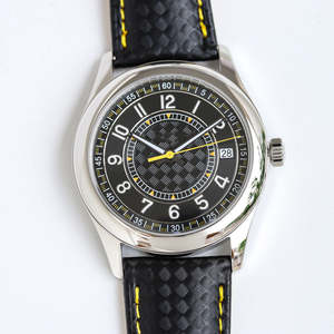 Montre mécanique de luxe pour hommes 2025 haut de gamme la plus vendue avec bracelet en cuir tissé, chronographe et calendrier - Product Image 3