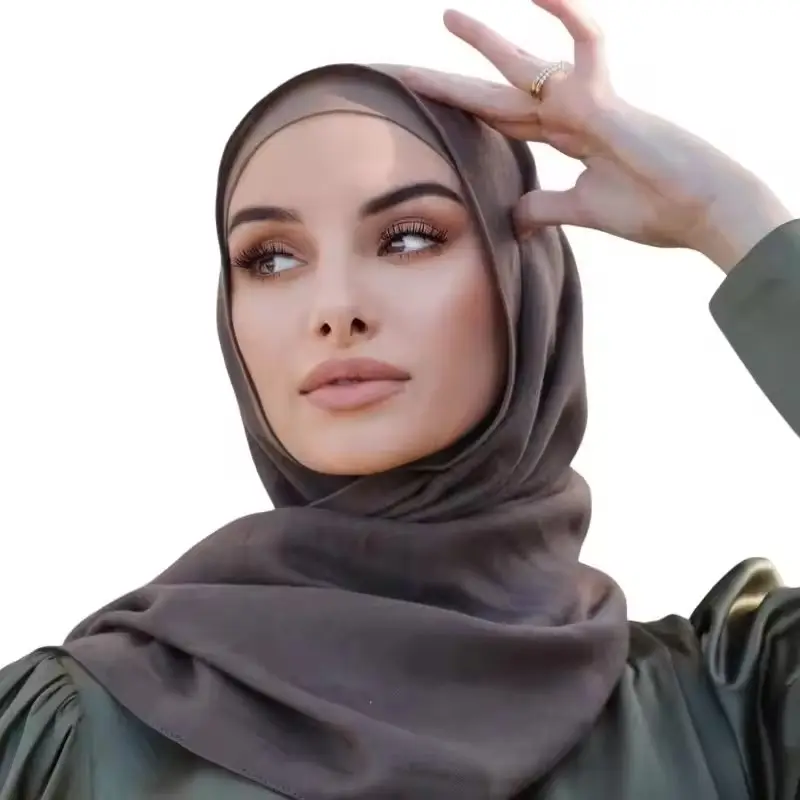 Conjunto de lenços de roupa de hijab para mulheres muçulmanas, roupa de algodão combinando com tecido de bambu premium em estoque, modalidade premium