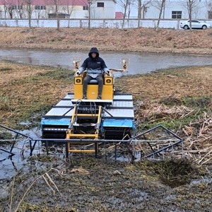 High Efficiency Amphibious Aquatic Weed Harvester River Clean Machinery River Cleaning Boat with Floating Pontoon - Product Image 3