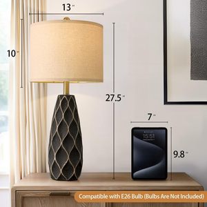 Luminárias de Mesa para Quarto, Lâmpadas Modernas para Mesas de Cabeceira, Luminárias de Mesa Estilo Fazenda para Sala de Estar, Escritório em Casa, Corredores, Brancas - Product Image 4