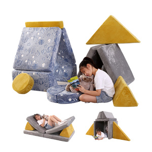 Trẻ em mô-đun chơi đi văng, ghế sofa trẻ em, phòng ngủ và đồ nội thất Phòng chơi cho trẻ mới biết đi, bọt chuyển đổi và đệm sàn - Product Image 1