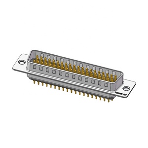 Haute densité 78 broches d sous-interface mâle dip contacts usinés droits matériau en laiton courant nominal 2A pour les connexions de fil - Product Image 1