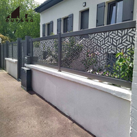 Porte extérieure en acier revêtue de poudre personnalisable Modèle 3D en métal découpé au laser Écrans de porte Clôture de confidentialité