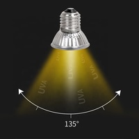 Bola Lampu tumbuh reptil UVA UVB, 25/50/75/100W Tanning lampu panas untuk amfibi kura-kura berbantalan naga kadal