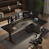 Bureau électrique moderne réglable en hauteur, ergonomique, pour travailler debout ou assis, avec moteur, pour ordinateur