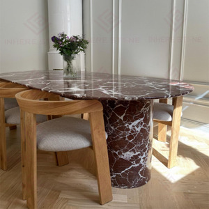 <span class=keywords><strong>Tavolo</strong></span> da Pranzo in <span class=keywords><strong>Marmo</strong></span> <span class=keywords><strong>Rosso</strong></span> Levanto Naturale Personalizzato di Lusso per Interni Eleganti di Case e Ristoranti - Product Image 4